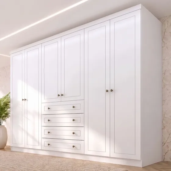 Guarda Roupa Casal Nova York 6 Portas 4 Gavetas Espresso Wt