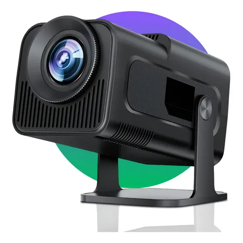 Mini Projetor Hy320 4k Bluetooth Espelhamento Portátil Wi-fi Preto 127/220v