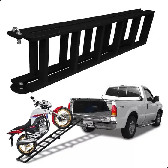Rampa Para Moto Dobrável 1,5m Até 150kg Aço Carbono