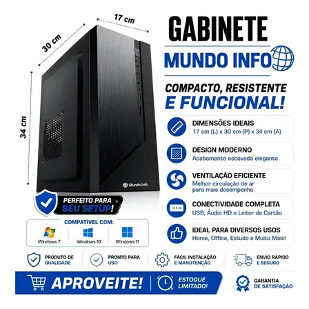 Computador Cpu Intel I5 Ssd 240gb 8gb Ram Wifi Windows 11 8 Gb
