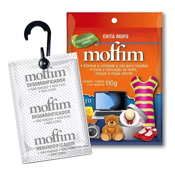 Kit 10 Sache Antimofo Evita Mofo Desumidificador Moffim 110g