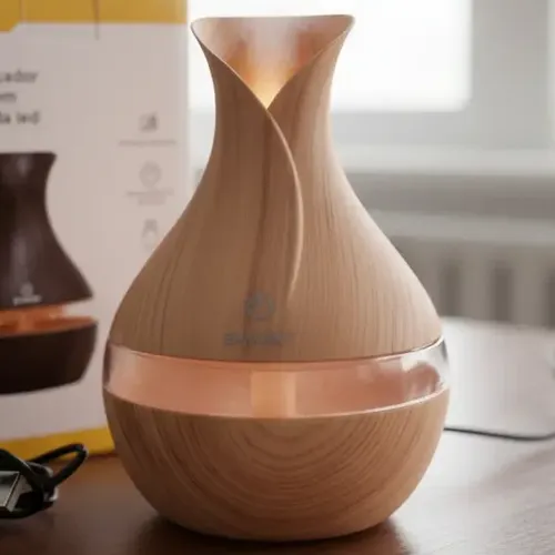 Umidificador Ar Ambiente Purificador Ultrassônico 300ml Led