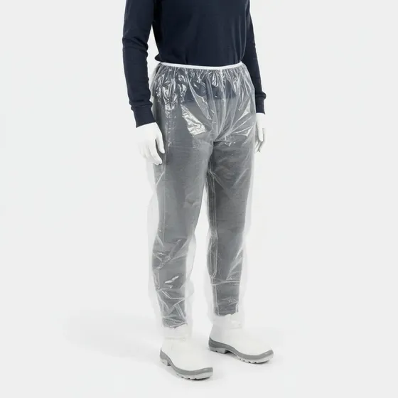 Kit 10 Unidades Calça Impermeável Transparente C/ Elastico