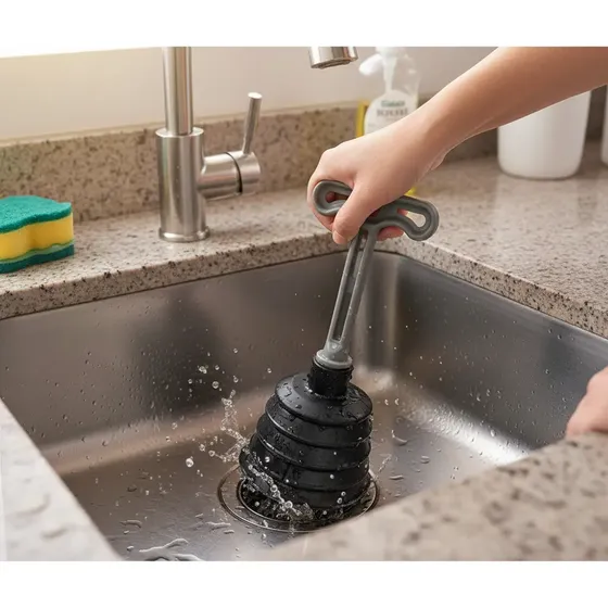 1 Desentupidor Pia Ralos Cozinha Banheiro Sanfonado Cabo