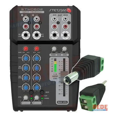 Mesa De Som Automotivo Stetsom Stm0602 12v 2 Canais Stereo C