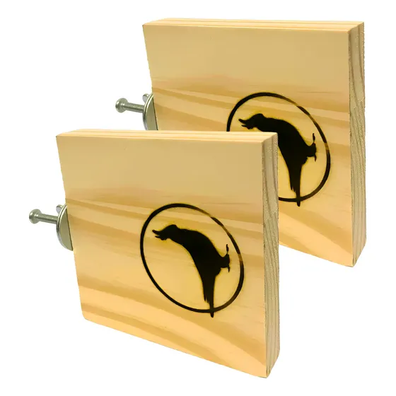Kit Com 2 Plataformas De Madeira Para Aves Calopsita