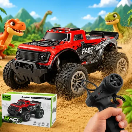 Carrinho Controle Remoto 4x4 All Terrain Car Rc Off-road Car Vermelho