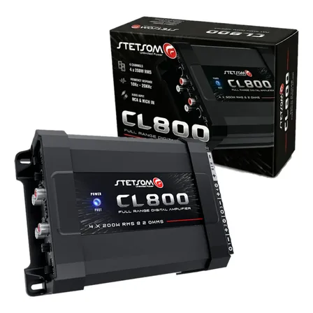 Modulo Amplificador Stetsom Cl800.4 400w Digital Full Range Preto
