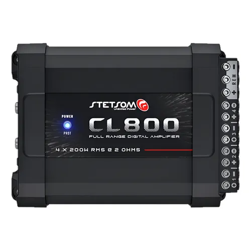 Amplificador Cl800.4 4 Canais 800w Rms 2ohm Bridge Compacto