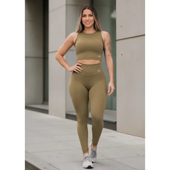 Conjunto Blackout Zero Transparência Legging E Cropped Suple