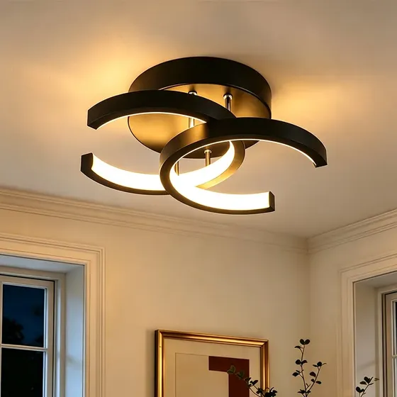 Luminária De Teto Moderna,lustre Sala Pendentes Led 3 Em 1