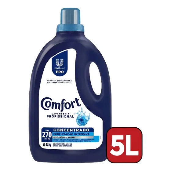 Amaciante Comfort Liquido Concentrado 5l Perfume Intenso
