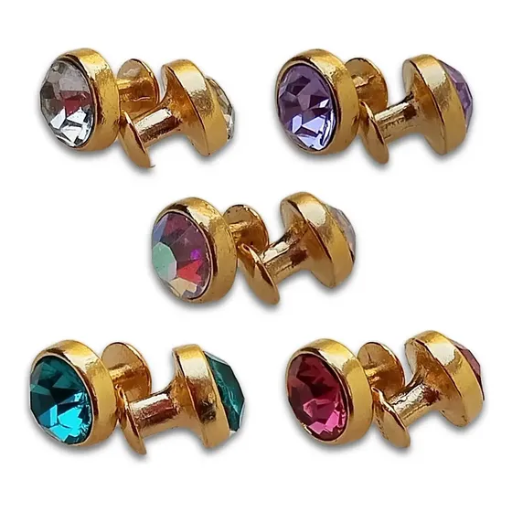 Pins Botton Enfeite Ponto De Luz Ouro Para Chinelo Kit 10 Un