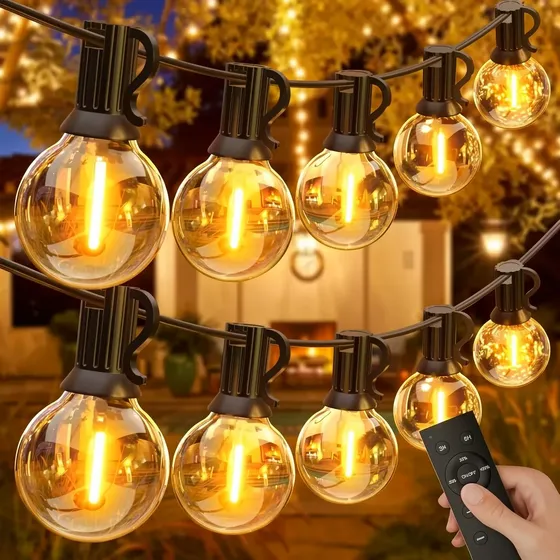Gluroo Varal De Luzes Led 45m 75+2 Lâmpadas Com Controle