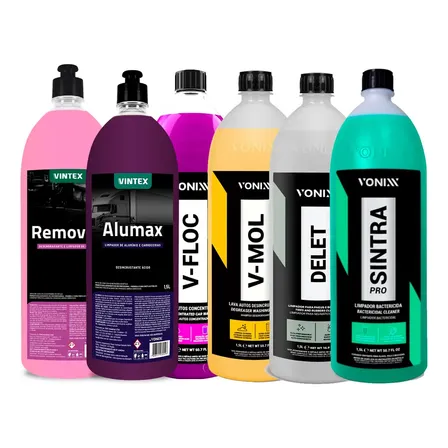 Kit V-floc + V-mol + Delet + Sintra + Alumax + Removex Vonix