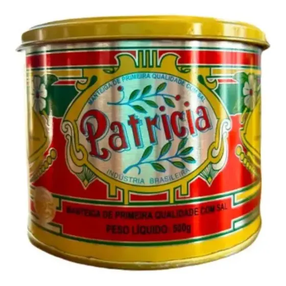 Manteiga Com Sal 500g Manteiga Patrícia Premium Sem Corante