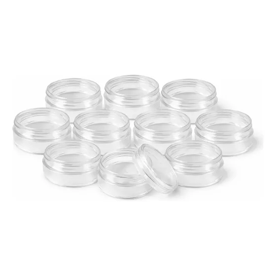100 Potinhos P Creme, Glitter, Amostra Cristal Acrílico 4 G