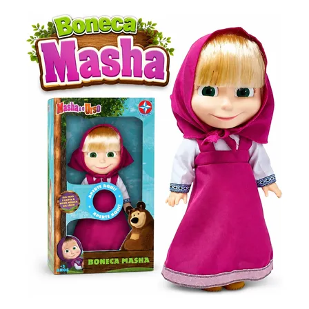Boneca Masha Com Som - Original Estrela 35cm