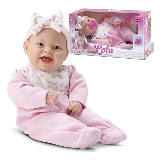Boneca Lola Baby Com Chupeta Bebê Menina Brinquedo - Bambola