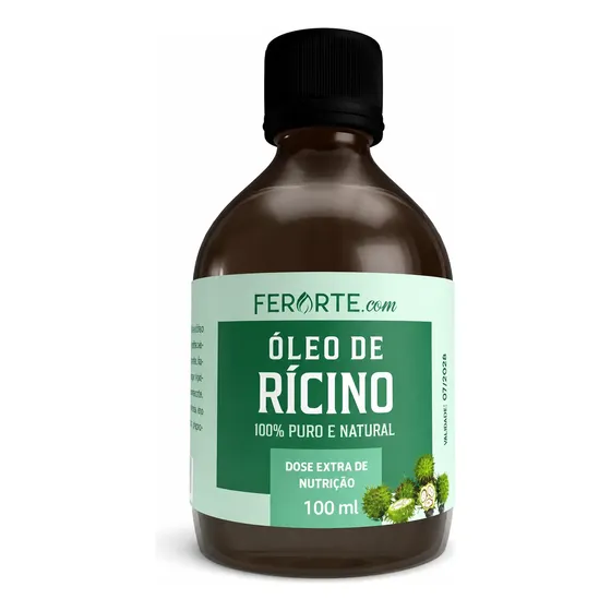 Óleo Vegetal De Rícino 100% Puro Vegano 100ml