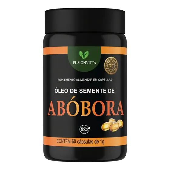 Óleo De Semente De Abóbora 60 Cápsulas 1g Fusionvitta