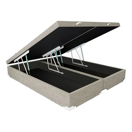 Cama Box Bau Queen Size Tecido Premium Linho