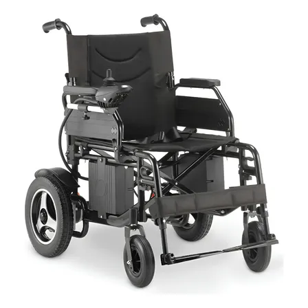 Cadeira De Rodas Motorizada Elétrica Dobrável Dellamed 120kg Preto