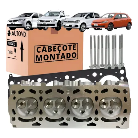 Cabeçote Motor Ea111 G4 G5 G6 1.0 8v Power 09 A 016 Montado