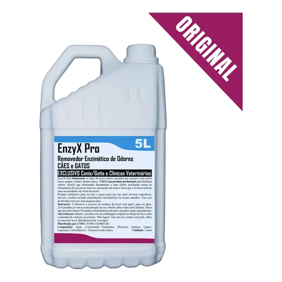 Enzyx Pro 5l Enzimático Removedor Profissional Odores Pet