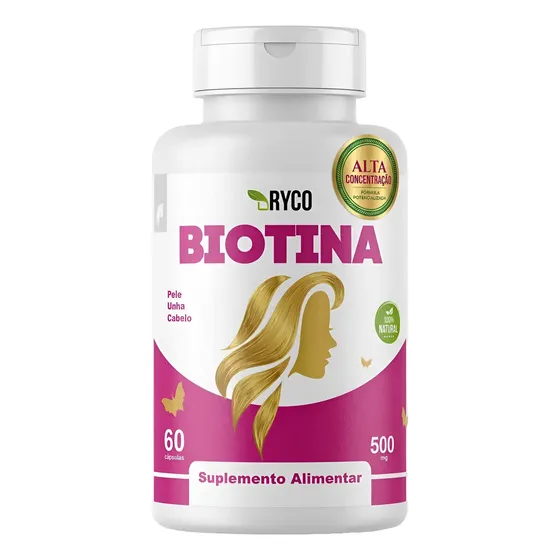 Biotina B7 Original Cabelos E Unhas Fortes 60 Cápsulas