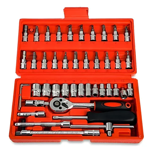 Kit Tf Imports De Ferramentas Multiuso Com 46 Peças E Maleta Kit De Ferramentas Multiuso