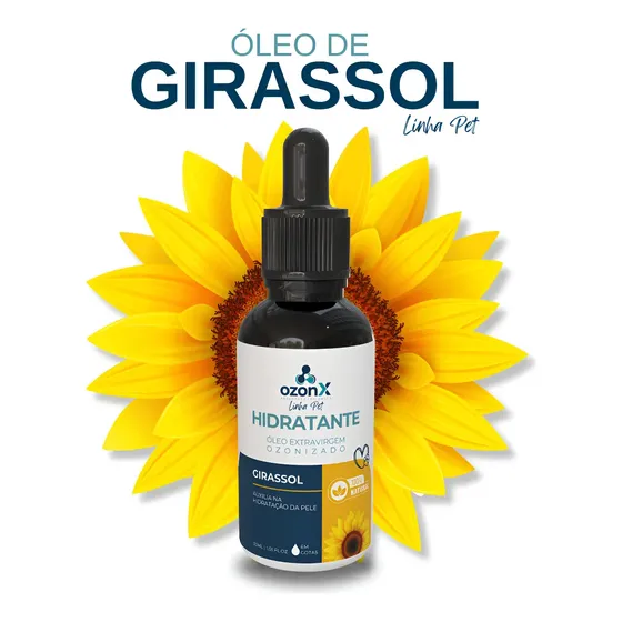 Hidratante Pelos Pet: Suplemento Girassol Ozonizado Ozonx