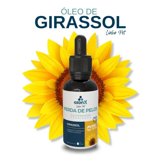 Perda De Pelos Pet: Suplemento Girassol Ozonizado Ozonx