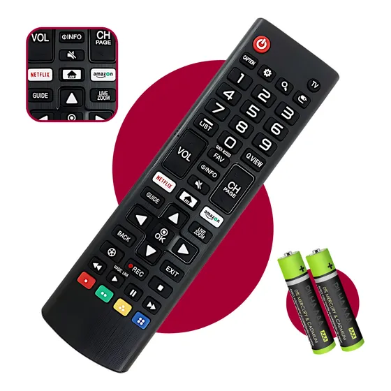 Controle Remoto Para LG Universal Tv Smart Led Preto