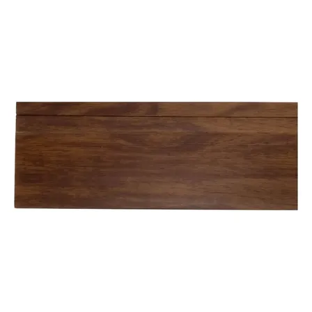 Rodapé 10cm Poliestireno Madeira Marrom Frisado Kit C/ 6 Marrom
