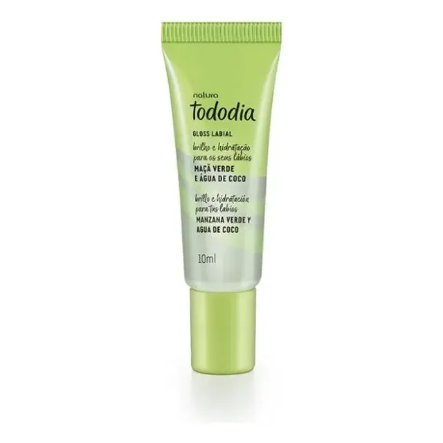Gloss Labial Natura Tododia Maçã Verde E Água De Coco 10 Ml Sem Cor