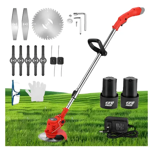 Roçadeira Elétrica Cortador De Grama Eletrico Portátil 110/127/220v Vermelho