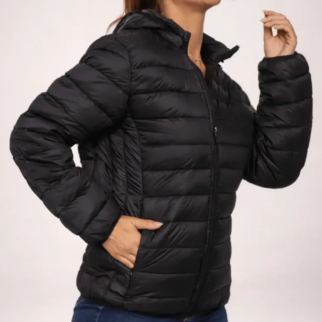 Jaqueta Bobojaco Feminina Puffer Impermeavel Capuz Removível