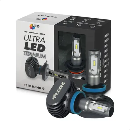 2 Lâmpadas Ultraled Titanium Shocklight 10000lm 6000k 50w