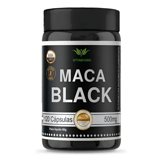 Maca Peruana Black Pura 120 Capsulas - Vitta&flora