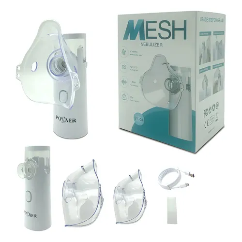 Nebulizador Inalador Adulto Infantil Portatil A Pilha Branco 3.7v