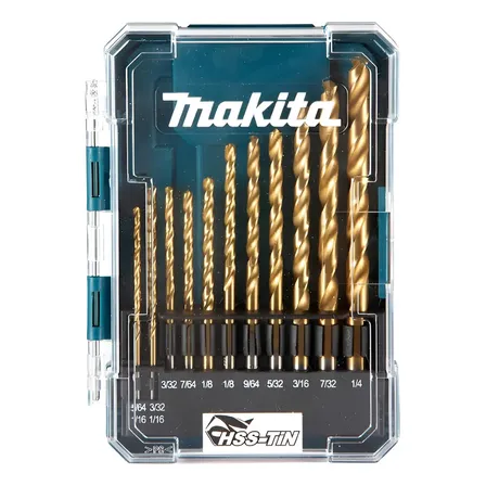 Jogo De Brocas Hss Tin Metal 13 Peças 1/16 A 1/4 Makita