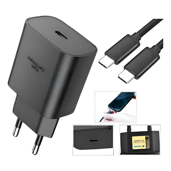 Carregador Turbo 45w Para Samsung Galaxy A15 A25 A54 A34 S24