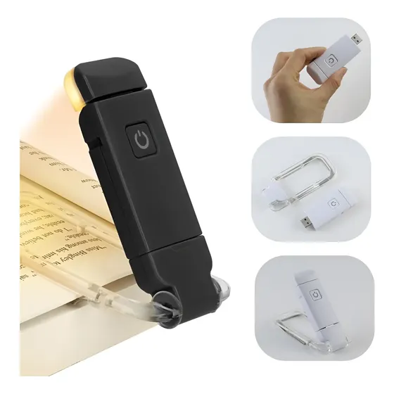 Mini Luz Led Lanterna Para Leitura Usb Recarregável Sem Fio