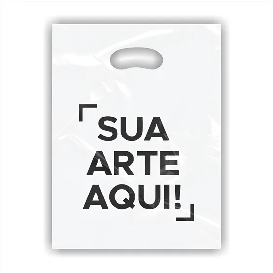 Sacolas Plástica Personalizada 20x30 - 500 Unidades Esp.0,8