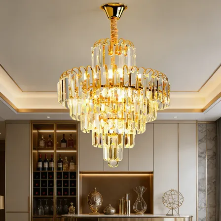40cm Lustre De Cristal Luxuoso Sala De Jantar Quarto-3 Cores