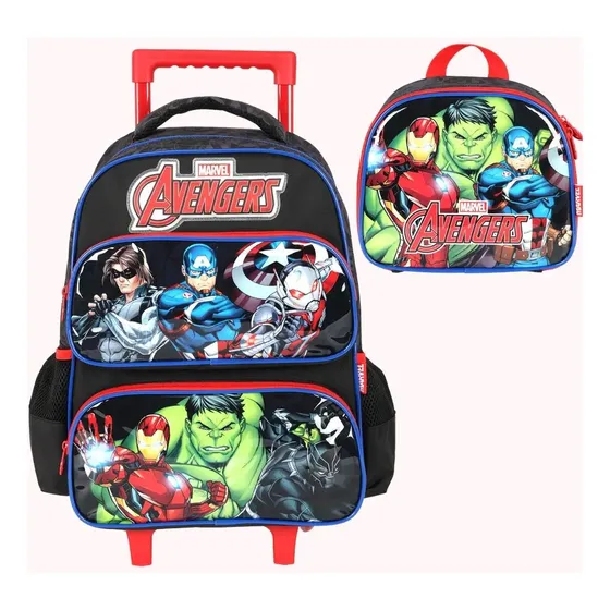 Kit Mochila Com Rodinha E Lancheira Ic42352ag Avengers