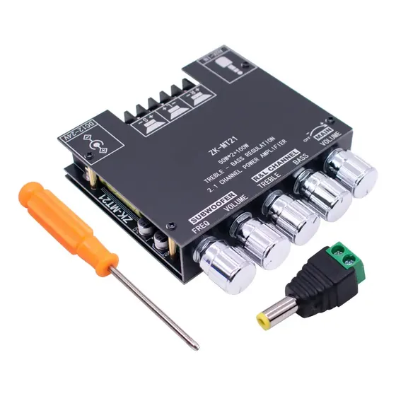 Estéreo Placa Amplificador 2.1 Bluetooth 200w Rms Zk-mt21