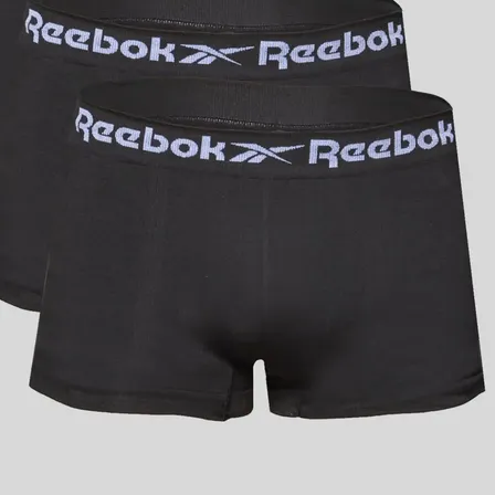 Kit 6x1 Cueca Reebok Boxer Classic Estp Cos Inteiro Preto Liso P