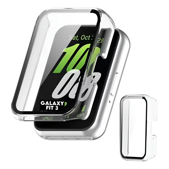 Case Película Compatível Samsung Galaxy Fit 3 Smartwatch